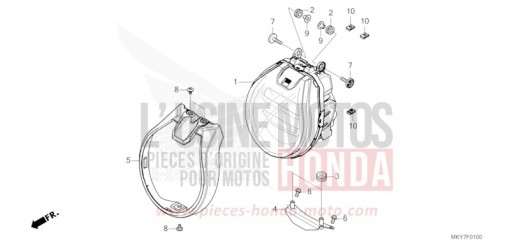 SCHEINWERFER (CB650RA/CB650RAC) CB650RACT de 2026